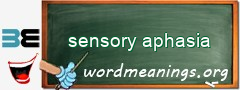 WordMeaning blackboard for sensory aphasia